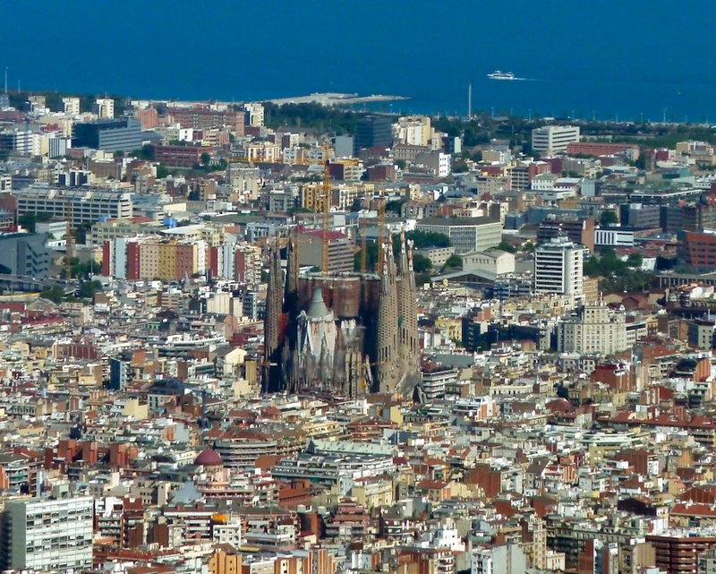 Вид на Барселону с Телебашни