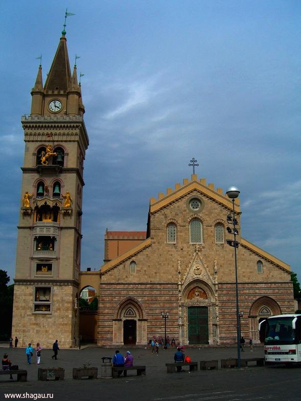 Сицилия. Мессинский собор и колокольня