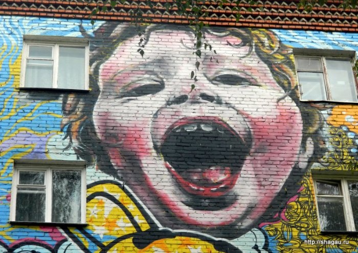 Граффити на домах в районе на Бабушкинской фотография 6
