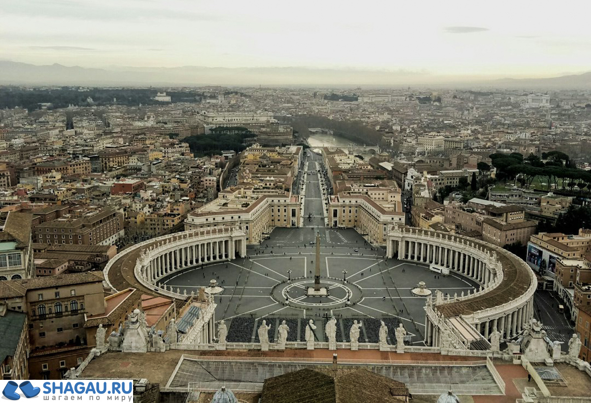 Вид на Рим с купол собор святого Петра